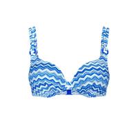 Bügel-Bikini-Top TRIUMPH "Mix & Match Summer WP pt", Damen, Gr. 40, Cup C, blau (blau, light combination), Microfaser, Obermaterial: 77% Polyamid, 23% Elasthan, Bikini-Oberteile, verspielt und farbenf