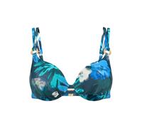 Triumph Summer Fleur WP, Bikini Top Damen, Mehrfarbig (Turquoise - Dark Combination), 42