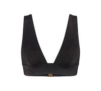 Triangel-Bikini-Top TRIUMPH "Summer Sunset P", Damen, Gr. 40, Cup B, schwarz, Glitzergarne;Microfaser, Obermaterial: 70% Polyamid, 16% metallisierte Fasern, 14% Elasthan, Bikini-Oberteile, weicher Lur