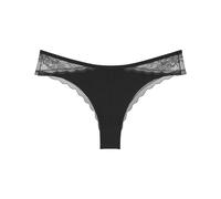 Slip TRIUMPH "Comfort Allure Brazilian", Damen, Gr. 42, schwarz, Microtouch, Obermaterial: 80% Polyamid, 20% Elasthan, körpernah, Unterhosen Slip, florale Stretchspitze (74564308-42) schwarz