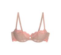 Balconette-BH TRIUMPH "Comfort Glam", Damen, Gr. 80, Cup B, desert sand, Spitze, Obermaterial: 81% Polyamid, 11% Polyester, 8% Elasthan, BHs Balconette-BH, Komfort-Bügel, Spitze, florale-grafische Spi