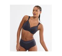 Minimizer-BH TRIUMPH "True Shape Sensation T", Damen, Gr. 80, Cup C, ink gray, Jersey, Obermaterial: 72% Polyamid, 28% Elasthan, BHs Minimizer-BH, verkleinert die Brust optisch, gepolsterte Träger (92