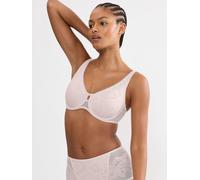 Minimizer-BH TRIUMPH "Wild Rose Sensation", Damen, Gr. 70, Cup E, tender pink, Spitze, Obermaterial: 82% Polyamid, 18% Elasthan, BHs Minimizer-BH, verkleinert die Brust optisch, mittlerer Shape-Effekt