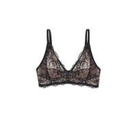 Bügelloser BH TRIUMPH "Amourette Charm", Damen, Gr. 80, Cup C, schwarz, Spitze, Obermaterial: 70% Polyamid, 30% Elasthan, gemustert, BHs, Strech-Spitze, tiefer V-Ausschnitt (12513031-80) schwarz