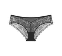 Hipster TRIUMPH "Comfort Allure", Damen, Gr. 38, schwarz, Microtouch, Obermaterial: 55% Polyamid, 35% Polyester, 10% Elasthan, Unterhosen, mit floraler Stretch-Spitze, elastisch, Mesh-Einsätze, femini