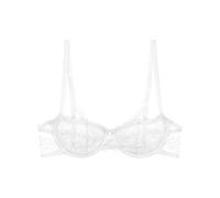 Balconette-BH TRIUMPH "Comfort Allure", Damen, Gr. 80, Cup E, weiß, Microtouch, Obermaterial: 66% Polyamid, 24% Polyester, 10% Elasthan, BHs Balconette-BH, Komfort-Bügel, verzierte Träger, Spitze, wei