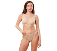 Tai-Slip TRIUMPH "Amourette", Damen, Gr. 40, beige (natur), Spitze, Obermaterial: 77% Polyamid, 23% Elasthan. Spitze: 86% Polyamid, 14% Elasthan, unifarben, körpernah, Unterhosen, Stretch-Spitze, hohe