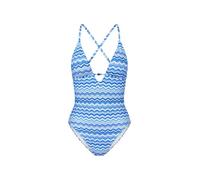 Badeanzug TRIUMPH "Mix & Match Summer OP pt", Damen, Gr. 40, Cup B, blau (blau, light combination), Microfaser, Obermaterial: 77% Polyamid, 23% Elasthan, Badeanzüge Badeanzug, verspielt und farbenfroh