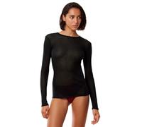 Triumph Damen Beauty Layers TOP LSL Crew Neck Shirt, SCHWARZ, S