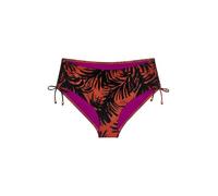Bikini-Hose TRIUMPH "Summer Palm Maxi", Damen, Gr. 38, N-Gr, rot (braun, schwarz combination), Microfaser, Obermaterial: 55% Polyamid, 45% Elasthan, Badehosen Bikini-Hose, weich und formend (21740149-