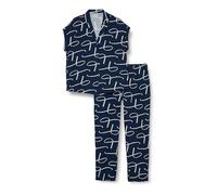 Triumph Damen Boyfriend Fit PW 01 Pajama Set, Blue - Dark Combination, 40