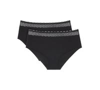 Triumph Damen Feel Of Modal Midi 2p Unterw sche, Schwarz, S EU