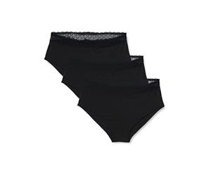 Triumph Damen Feel Of Modal Midi 3p Unterwäsche, Schwarz, XL EU