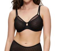 Triumph Damen Minimizer-BH Signature Sheer W01 EX, mit Bügel, ohne Polsterung, Verstellbare Träger, 85E, Schwarz