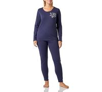 Schlafanzug TRIUMPH "Sets PK 03 LSL X" Gr. 36, blau (skyline) Damen Homewear-Sets Pyjamas Damenschlafanzug mit Rundhals-Ausschnitt (45357439-36)