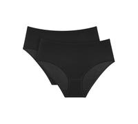 TRIUMPH SENSE OF COTTON MIDI 2P Damenslip, schwarz, größe 44