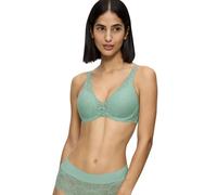Bügel-BH TRIUMPH "Body Make-Up Illusion Lace WP", Damen, Gr. 80, Cup C, grün (misty turquoise), Microtouch, Spitze, Obermaterial: 51% Polyamid, 35% Polyester, 14% Elasthan, elegant, BHs, Strech-Spitze