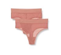 Triumph Damen Tempting Sheer Highwaist String 2P Briefs, TOASTED ALMOND, XS