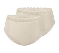 Triumph Damen Slip Feel of Modal Midi – 2er-Pack Creamy Dream – Größe S
