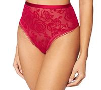 Triumph Damen Velvet Rose Spotlight High R Thong Slip, ROSSO MASAI, 46