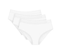 Slip TRIUMPH "Feel of Modal Midi 3P", Damen, Gr. M, 3, weiß, Single Jersey, Obermaterial: 87% Modal, 13% Elasthan, körpernah, Unterhosen, sehr weich, höherer Schnitt (91332063-M) weiß