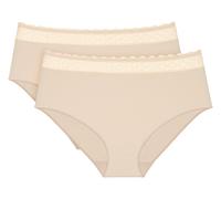 Slip TRIUMPH "Feel of Modal Midi 2P", Damen, Gr. S, beige (skin), Obermaterial: 87% Modal, 13% Elasthan, unifarben, Unterhosen, sehr weich (88241760-S) skin