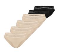 Triumph - Feel of Modal - Tai Slip - 6er Pack (L Beige/schwarz)