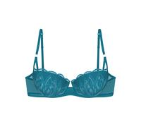 Halbschalen-BH TRIUMPH "Crazy Stupid Love", Damen, Gr. 70, Cup E, arizona blau, Mesh, Obermaterial: 46% Polyester, 39% Polyamid, 10% Elasthan, 5% Viskose, BHs, Komfort-Bügel, italienische Spitze, Wow-