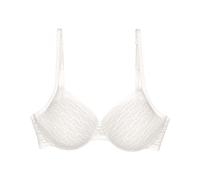 Triumph Halbschalen-BH Signature Sheer Damen – Monogramm-Tüll, gepolstert – Ecru Weiß 85E