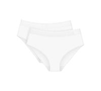 Slip TRIUMPH "Feel of Modal Midi 2P", Damen, Gr. M, weiß, Obermaterial: 87% Modal, 13% Elasthan, Unterhosen, sehr weich (95755725-M) weiß