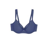 Minimizer-BH TRIUMPH "True Shape Sensation T", Damen, Gr. 70, Cup C, vintage denim, Jersey, Netz, Obermaterial: 72% Polyamid, 28% Elasthan, klassisch, BHs, verkleinert die Brust optisch, gepolsterte T