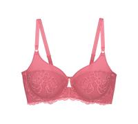 Minimizer-BH TRIUMPH "Wild Peony Florale", Damen, Gr. 75, Cup D, wild rose, Microtouch, Obermaterial: 45% Polyamid, 20% Elasthan, 17% Modal, 17% Polyester, 1% Viskose, BHs Minimizer-BH, verkleinert di