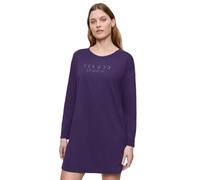 Nachthemd TRIUMPH "Nightdresses NDK LSL 04", Damen, Gr. 40, N-Gr, lila (royal lila), Jersey, Obermaterial: 100% Baumwolle, kniefrei, Rundhals, Kleider Nachthemd, weich, atmungsaktiv, langärmelig (3092