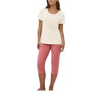 Triumph PK 02 Capri Pyjama Set Rosa/Beige Baumwolle 44 Damen
