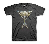 Triumph Rock Band Allied Forces Herren-T-Shirt, kurzärmelig, klassischer Rock-/Vintage-Stil, Grafik-T-Shirts, Schwarz, L