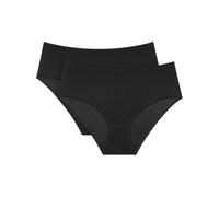 TRIUMPH SENSE OF COTTON MIDI 2P Damenslip, schwarz, größe 44