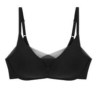 Schalen-BH TRIUMPH "Shape Smart P" Gr. 2, N-Gr, schwarz (black) Damen BHs ohne Bügel mit Mesh-Einsätzen, bügelloser BH (58096451-2)