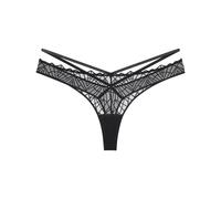 String TRIUMPH "That Night In Vegas", Damen, Gr. 46, schwarz, Mesh, Obermaterial: 86% Polyamid, 14% Elasthan, Unterhosen String, Spitz, mit Mesh-Rückseite, Bänderdetails, elegante Passform (12237124-4