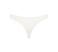 Slip TRIUMPH "Pretty Modal String", Damen, Gr. M, weiß (silk weiß), Jersey, Obermaterial: 91% Modal, 9% Elasthan, Unterhosen Slip, mit Stretchspitze (56939723-M) silk weiß