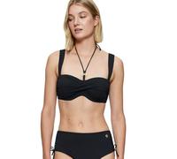 Bügel-Bikini-Top TRIUMPH "Summer Twist DP", Damen, Gr. 40, Cup D, schwarz, Microfaser, Obermaterial: 77% Polyamid, 23% Elasthan, elegant, Bikini-Oberteile, Eleganz und Komfort (55397021-40) schwarz
