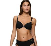 Bügel-Bikini-Top TRIUMPH "Summer Twist WP 01", Damen, Gr. 40, Cup C, schwarz, Microfaser, Obermaterial: 77% Polyamid, 23% Elasthan, elegant, Bikini-Oberteile, gepolstert, mit Bügel (87996714-40) schwa