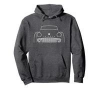 Triumph TR3 British Classic Car White Outline Grafik Pullover Hoodie