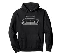 Triumph TR4A Britischer Oldtimer weiß Umrissgrafik Pullover Hoodie