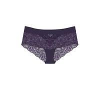 Panty TRIUMPH "Body Make-Up Illusion Lace", Damen, Gr. 40, blau (prussian blau), Microtouch, Obermaterial: 80% Polyamid, 20% Polyester, körpernah, Unterhosen Panty, florale Stretch-Spitze, glatter Bun