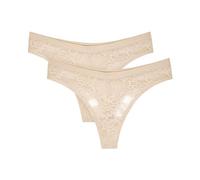 Triumph Women's Smart Deco High Leg String EX 2P Briefs, Creamy Dream, 1