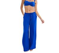Triumph Women's Summer Satin Trousers Pants, Racing Blue, 36