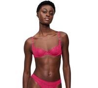 Balconette-BH TRIUMPH "That Night In Vegas", Damen, Gr. 75, Cup F, rosa (flashy pink), Mesh, Obermaterial: 87% Polyamid, 13% Elasthan, BHs Balconette-BH, Komfort-Bügel, Spitze, Mesh (89194336-75) flas