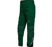 TRIUSO Flex-Line Kinder Bundhose Arbeitshose Reflex Cargohose Junior Hose (grün-schwarz, 158/164)