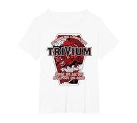 Trivium No Gods White T-Shirt, Damen Große Größen, Weiß, 4X