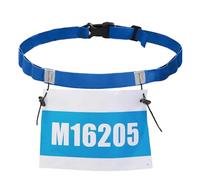 TRIWONDER Triathlon Startnummernband Laufgürtel mit Nummernhalter, 6 Ring Running Belt, Bauchtasche Gürteltasche für Triathlon, Marathon, Laufen, Radfahren (03 Blau)